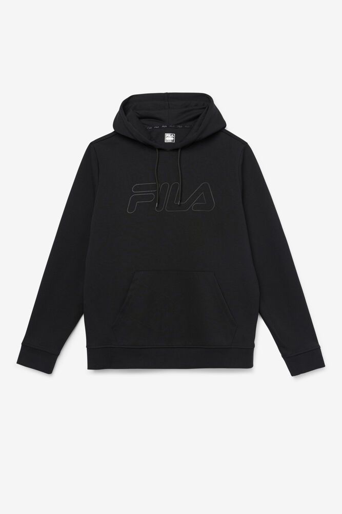 Fila Hoodie Mens Black Leonidas - Ireland 05829-YPIA